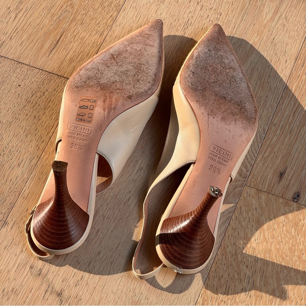 Giuseppe Zanotti Woven Pointed-Toe Slingback Heels – Bow Detail - Picture 5 of 6